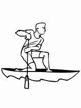 Canoe Coloring Paddling Pages Paddle Kayak Printable Drawing Rowing Supercoloring Getdrawings Sketch sketch template