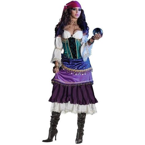 details about ladies deluxe romany gypsy fortune teller fancy dress outfit womens costume