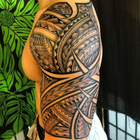 hawaiian tattoo full sleeve tattoos polynesian tattoo