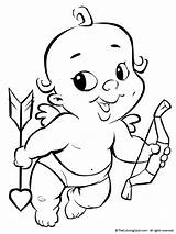 Coloring Cupid Pages Printable Valentine Valentines Kids Cute Heart Smiling Drawing Print Colouring Getdrawings Draw Printablee Printables sketch template