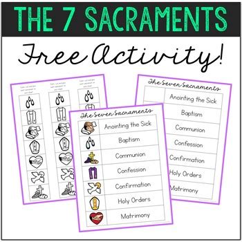 freebie   sacraments matching activity   lilac schoolhouse