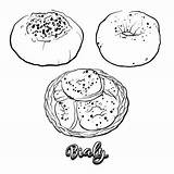 Yeast Sketch Bread Drawing Hand Drawn Bialy Vector Paintingvalley Food Crumbs Illustration Preview sketch template