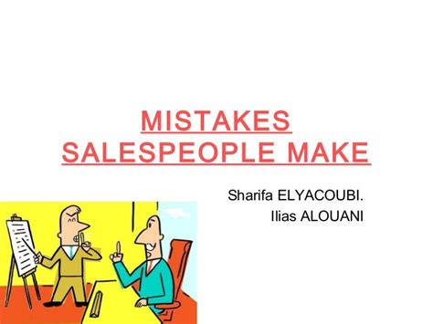mistakes sales people