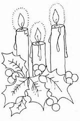 Coloring Christmas Pages Candles Three Velas sketch template
