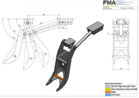 New 2017 Fma Manual Thumb Excavator Grab In Listed On Machines4u