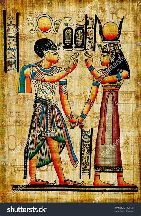 Ancient Egyptian Papyrus Stock Illustration 21825424