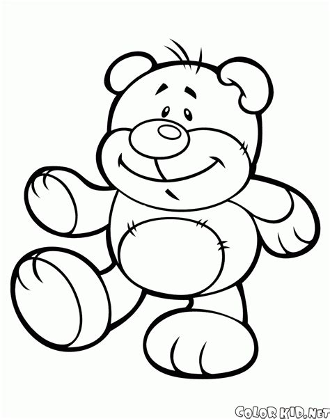 coloring page teddy bear