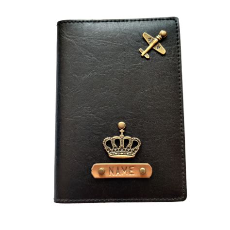 personalized black passport cover  crazy feel  quality
