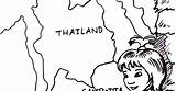 Thai Coloring Thailand Colouring sketch template