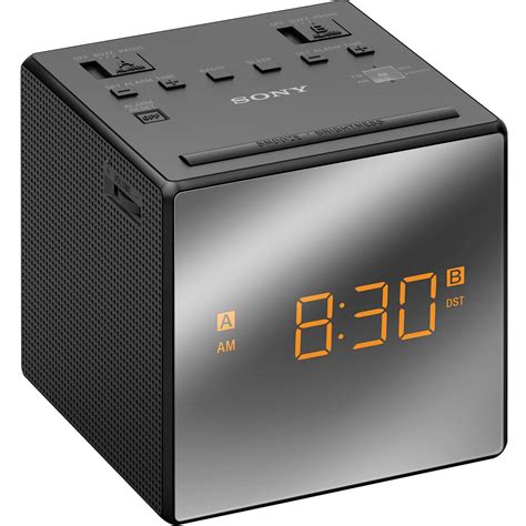 sony dual alarm clock radio black icfctblack bh photo video