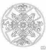 Aztec Calendar Drawing Coloring Getdrawings Calender sketch template