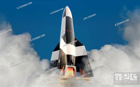 launching german  rocket stock photo picture  rights managed image pic zon