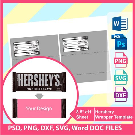 hershey bar wrapper template  asldo