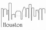 Houston Cityscape sketch template