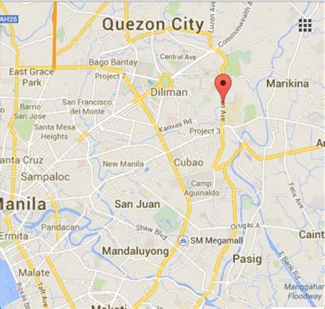 location map  katipunan avenue quezon city    national road