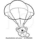 Parachute Coloring Clipart Bear Teddy Pages Sketch Illustration Royalty Printable Perera Lal Popular Paintingvalley sketch template
