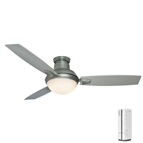casablanca verse   led indooroutdoor satin nickel ceiling fan   home depot