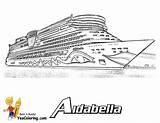 Ship Cruise Coloring Pages Colouring Print Drawing Ships Queen Mary Kids Aidabella Gamz sketch template