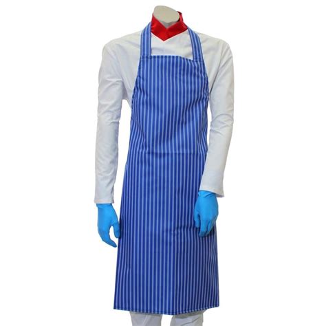 buy pu nylon royal blue striped apron longworth ltd
