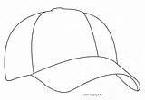 Coloring Baseball Hat Cap Printable Getcolorings Pages Color sketch template