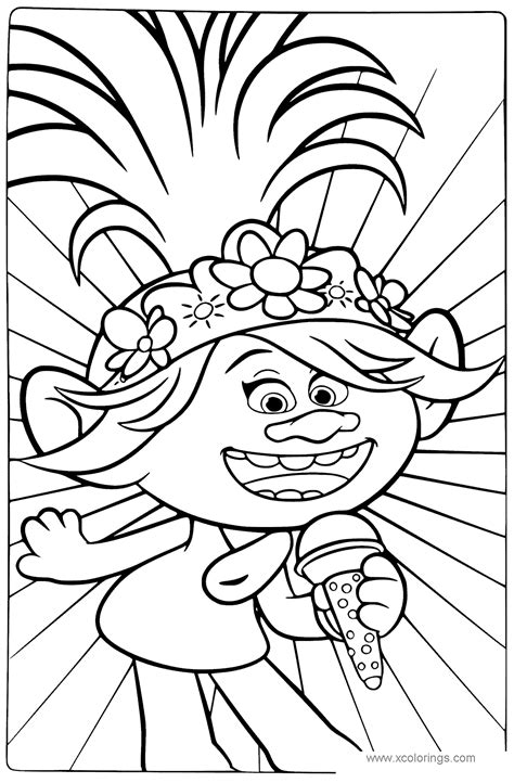 poppy  trolls world  coloring pages xcoloringscom