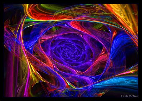 Psychedelic Spirals Fractal Art By Leah Mcneir