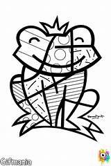Britto Romero Coloring Pages Getcolorings Rana sketch template