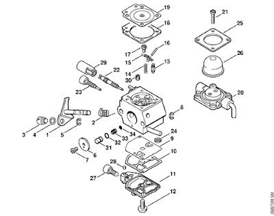 stihl carburetor parts diagram