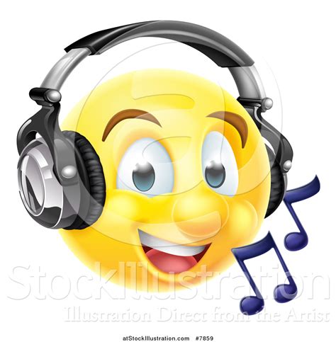 Vector Illustration Of A 3d Yellow Male Smiley Emoji