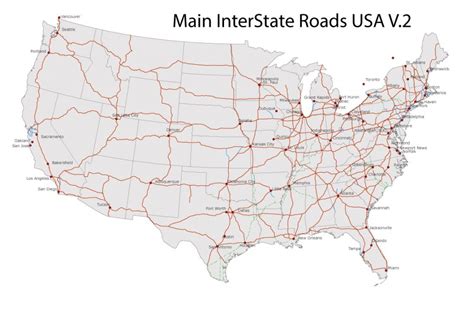 printable  highway map usa road map   printable
