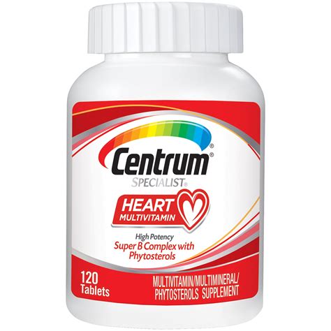 centrum specialist heart health vitamins multivitaminmultimineral supplement  super