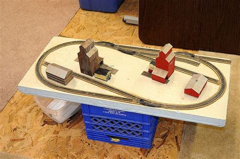 pin  shawn macfadden  model rail road  scale layouts blue train model railroad