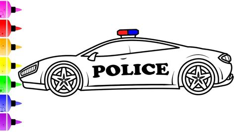 police car coloring coloring pages