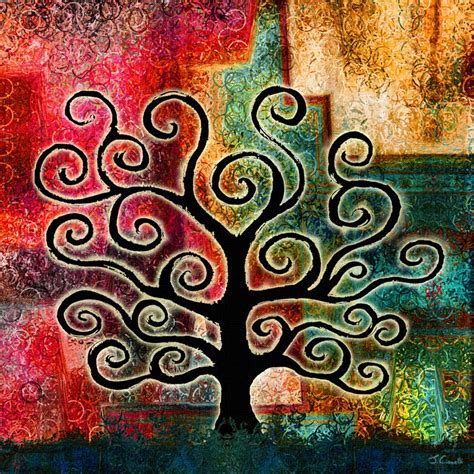 abstract art gallery tree  life abstract painting
