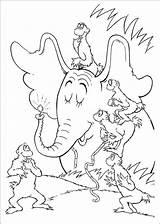 Horton Hears Coloring Who Printable Seuss Dr Via sketch template