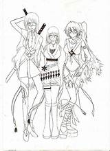 Ninja Girls Deviantart sketch template