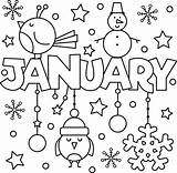 January Coloring Pages Printable Winter Year Happy Kids Colouring Color Preschool Calendar Thriftymommastips Sheets Kindergarten Crafts Colors Worksheets Classroom sketch template