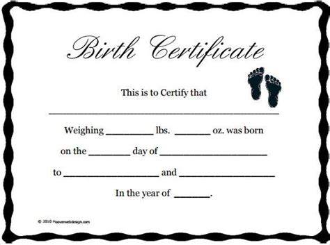 birth certificate template   word excel  birth