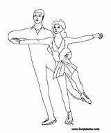 Ice Pages Coloring Skating Figure Skater Printable Colouring sketch template