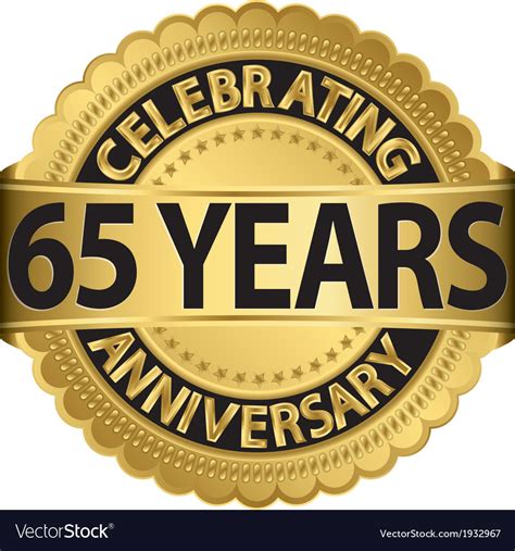 celebrating  years anniversary golden label vector image