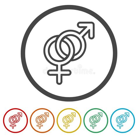 Sistema De Sex Symbol Masculino Y Femenino Ilustración Del Vector