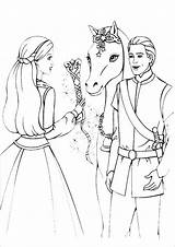 Prinzessin Ausmalbilder Malvorlagen Pferd Malvorlage Barbie sketch template