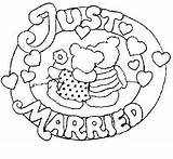 Coloring Pages Wedding Married Just Fun Coloriage Mariage sketch template