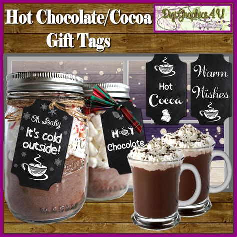 printable holiday gift tags  hot chocolate   digigraphicsu