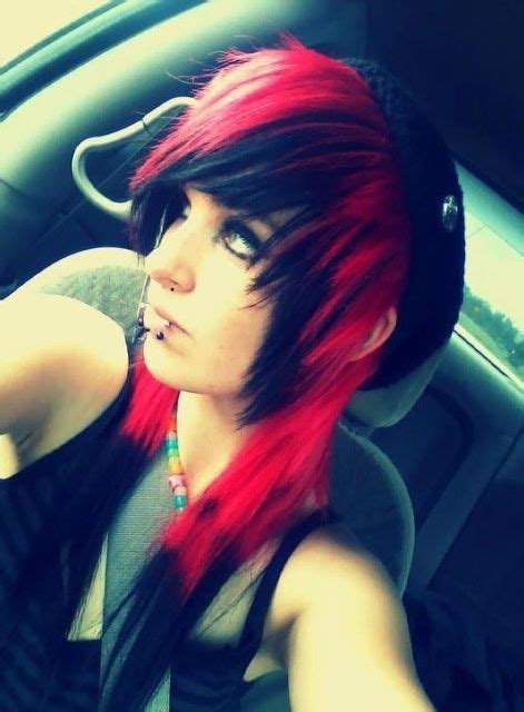cool colored hair on pinterest red scene hair black scene hair hair styles