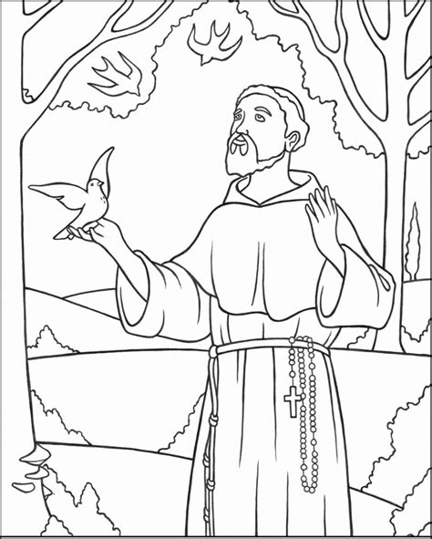saints day coloring page activity shelter