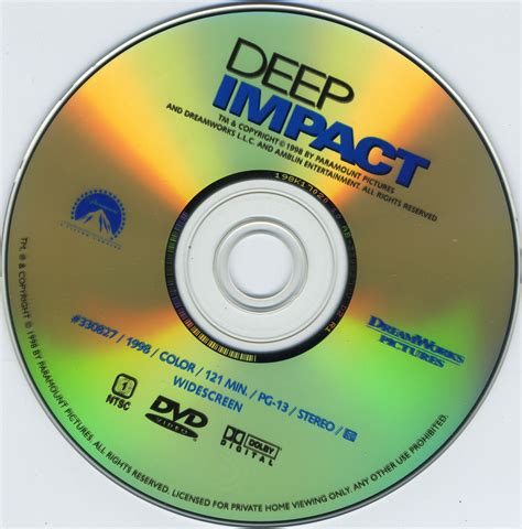 deep impact   dvd cover label dvd covers  labels