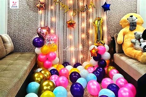 multi color balloon wall decoration  birthday  home