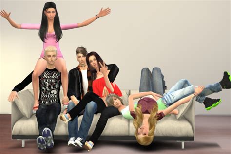 sofa group pose  chalearas sims  poses sims  updates