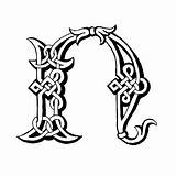 Celtic Letter Alphabet Letters Choose Board Vector sketch template